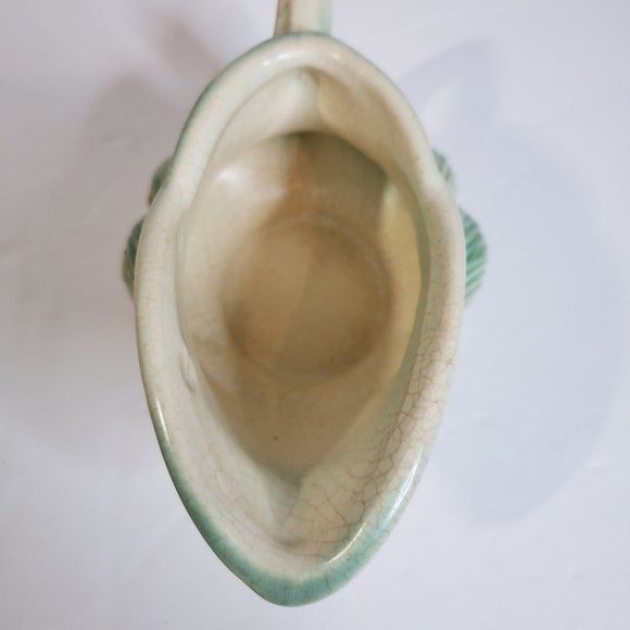 Vintage MCM McCoy Green Ceramic Pinecone Creamer Cool Crazing - Picture 7 of 10